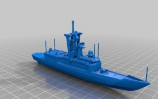 FFG28布恩号战舰 3d模型stl下载