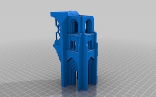 哥特式大教堂 3d模型stl下载