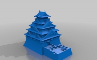 城堡大阪城 3d模型stl下载