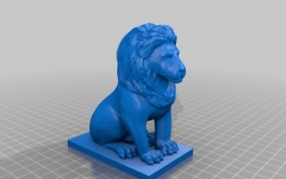 狮子 3d模型stl下载