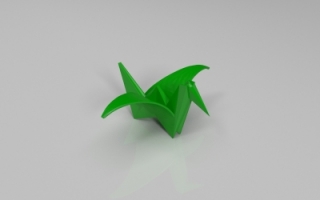 纸鹤 3d模型下载