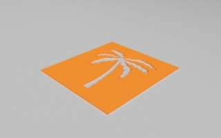 椰子树模板 3d stl下载