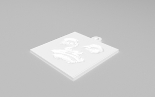 面部平板打印 3d模型stl下载